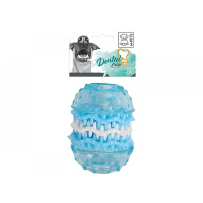 Jucarie din cauciuc moale cu rol de curatare dentara, pentru caini, WASHY M-PETS, L 8x8x10,5 cm