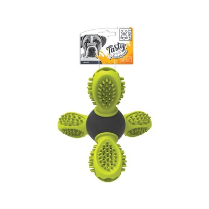 Jucarie din cauciuc pentru caini, SATURN M-PETS, Verde, 14 x 13 x 12 cm