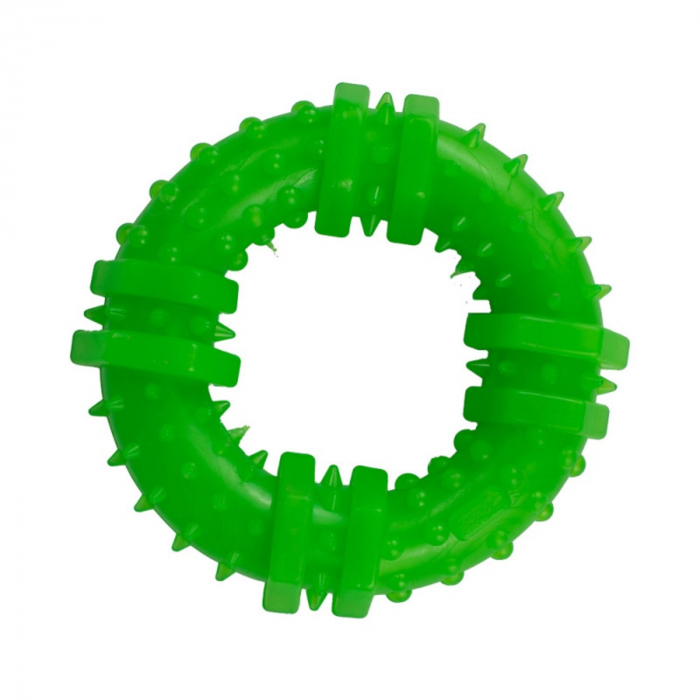 Jucarie in forma de Inel din cauciuc termoplastic, multicolor, 12 cm [2]