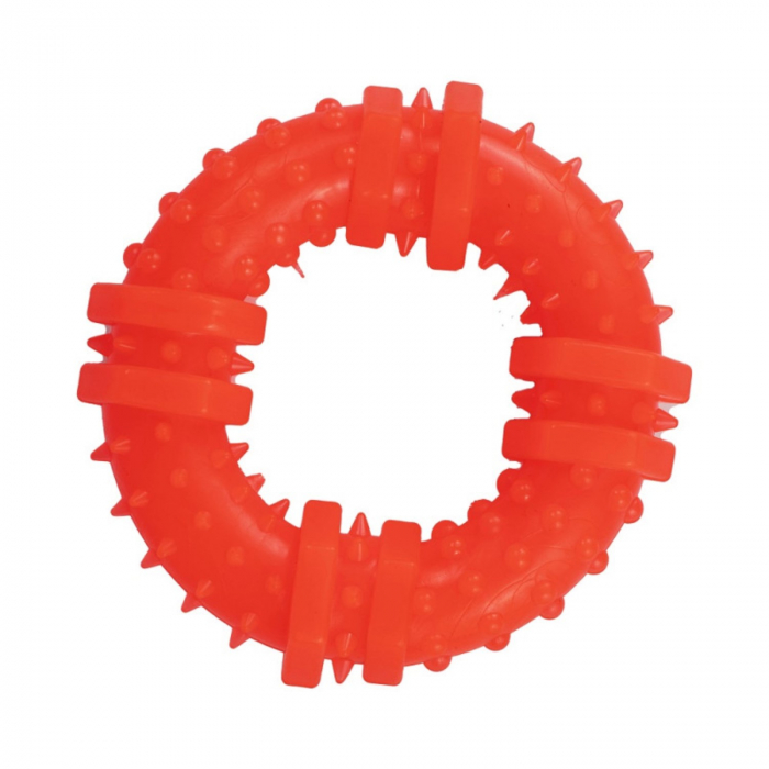 Jucarie in forma de Inel din cauciuc termoplastic, multicolor, 12 cm [4]
