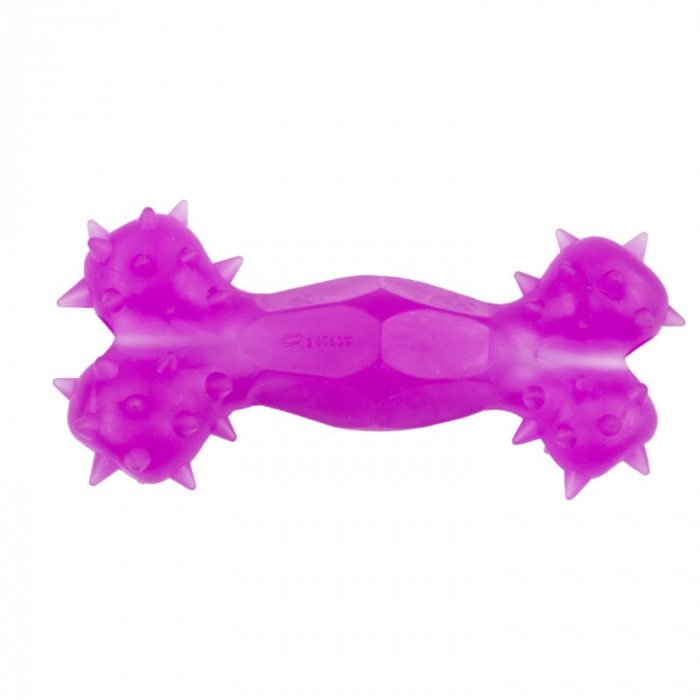 Jucarie in forma de os cu gaura din cauciuc termoplastic, multicolor, 12 cm [5]