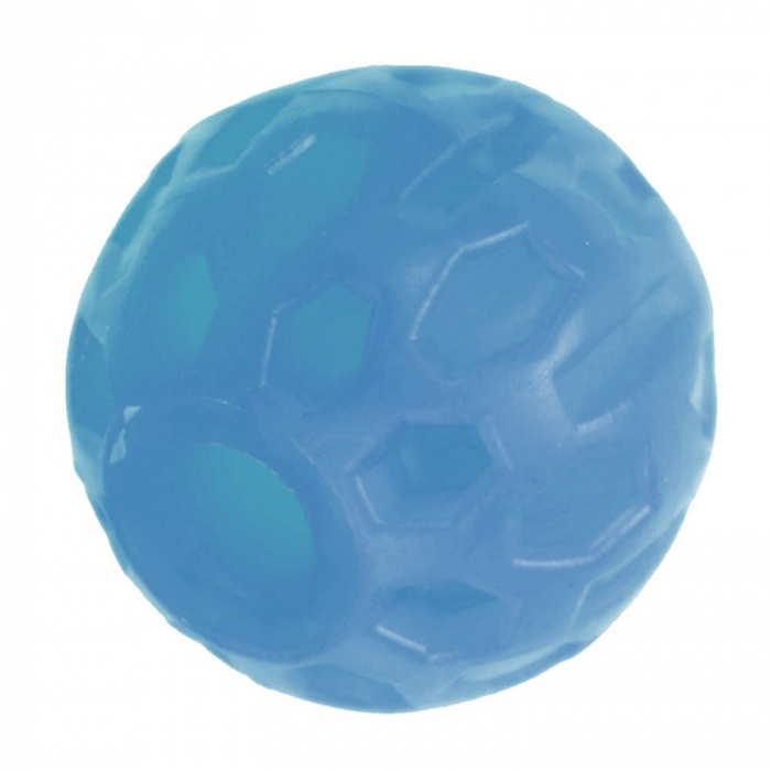 Jucarie in forma de minge cu gaura din cauciuc termoplastic, multicolor, 4 cm [2]