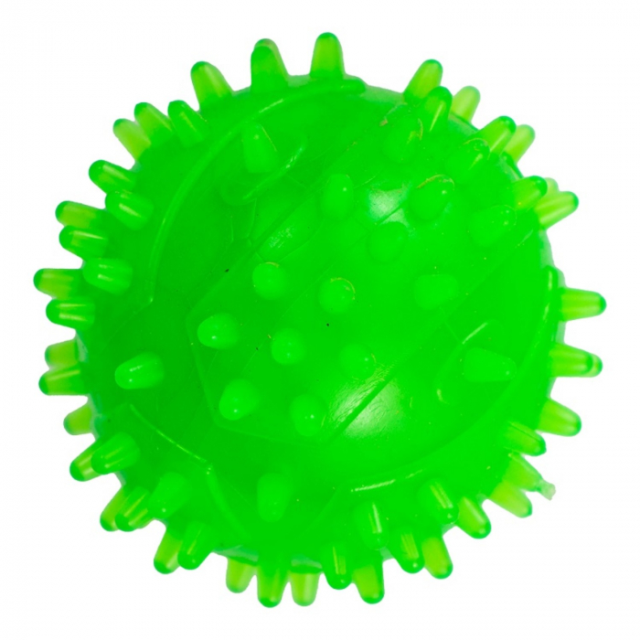 Jucarie in forma de minge cu tepi din cauciuc termoplastic, multicolor, 4 cm [2]