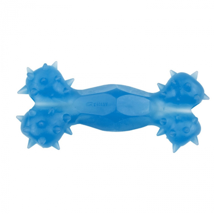 Jucarie in forma de os cu gaura din cauciuc termoplastic, multicolor, 12 cm [5]