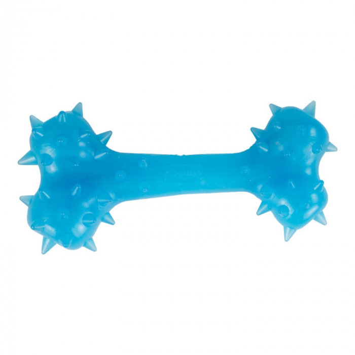 Jucarie in forma de os cu tepi din cauciuc termoplastic, multicolor, 8 cm [3]