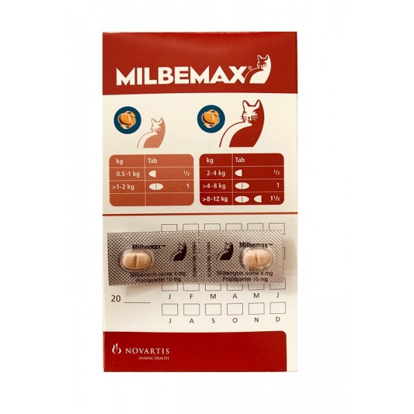 Milbemax Cat 4 10 Mg ( 2 Kg), 1 Tableta