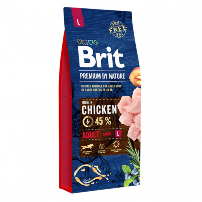 hrana uscata pentru caini brit premium junior xl 15 kg Hrana uscata pentru caini Brit Premium by Nature Adult L 15 kg