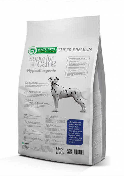 NATURES PROTECTION Superior Care Hipoallergenic Adult All Breeds Grain Free, Somon, 10 kg [2]