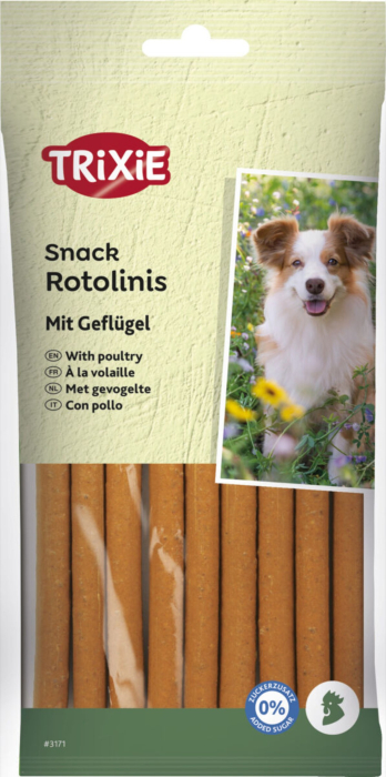Recompense Pentru Caini, Soft Rotolinis Cu Pui, 12 buc 120 g 12 cm