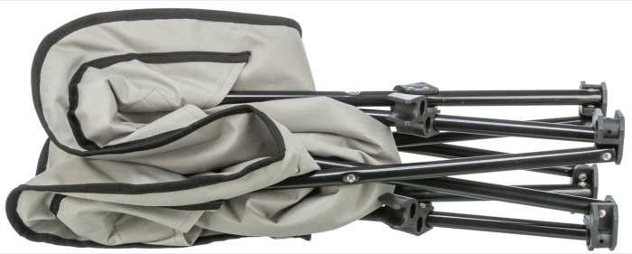 Pat Camping pentru Caini, Bej/Negru 69 x 20 x 69 cm/Pana la 15 kg [3]