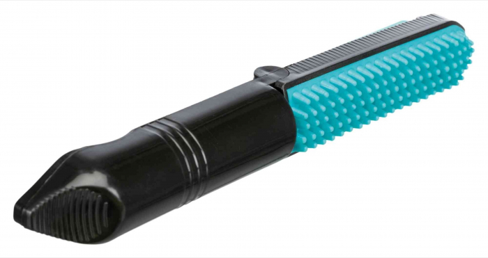 Perie cu Role pentru scame si par 23 cm Turcoaz/Negru [6]
