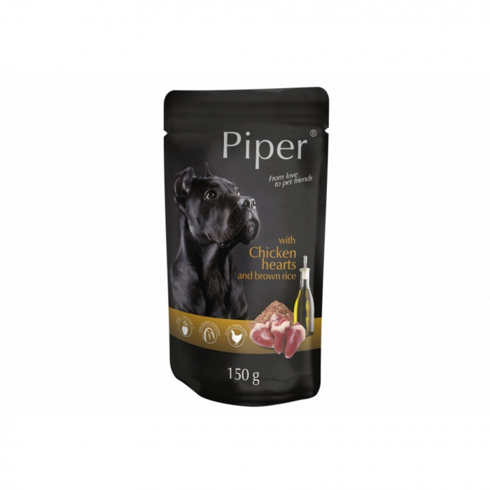 Piper Adult cu Inimi de Pui si Orez Brun 150g [1]