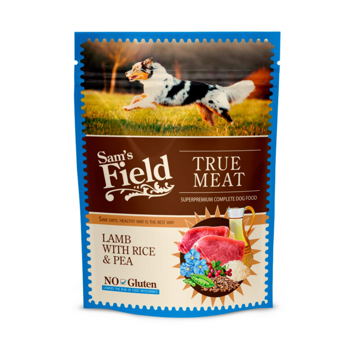 Hrana Umeda caini, Sam s field dog pouch lamb with Rice  Pea 260 gr