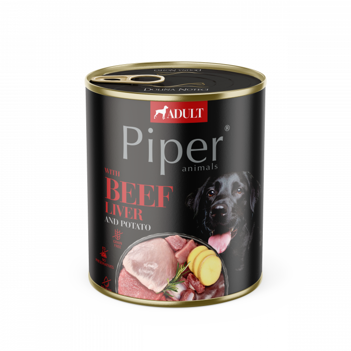 Piper Adult, Hrana Umeda, Ficat de Vita si Cartofi, 800 g