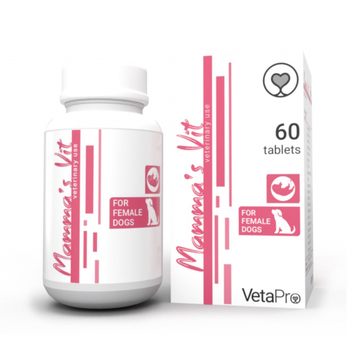 VETAPRO mammas vit caini femele gestatie lactatie 60tab cut complex multivitamine si minerale