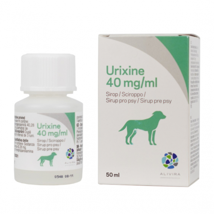 Urixine 40 mg ml sirop pentru caini 100 ml