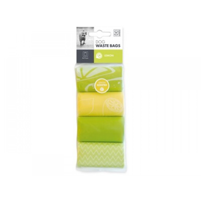Pungi igienice pentru caini M-PETS, lamaie, 4 x 15 buc