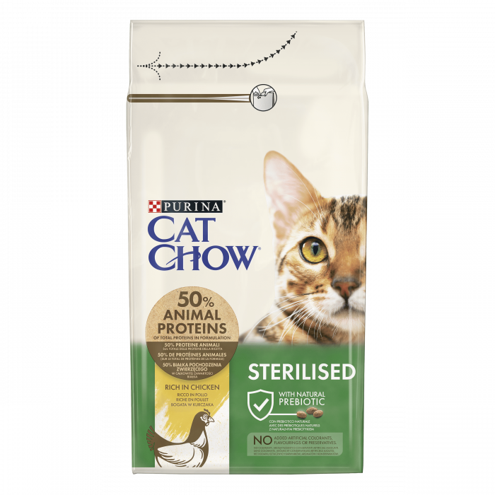 Purina Cat Chow Pisica Adult Sterilizat cu Pui - 1.5 kg [2]