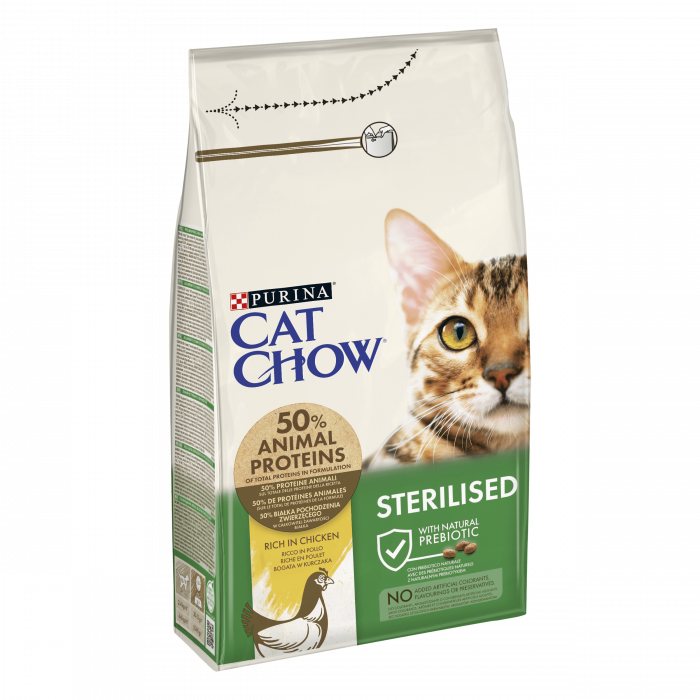Purina Cat Chow Pisica Adult Sterilizat Cu Pui – 1.5 Kg