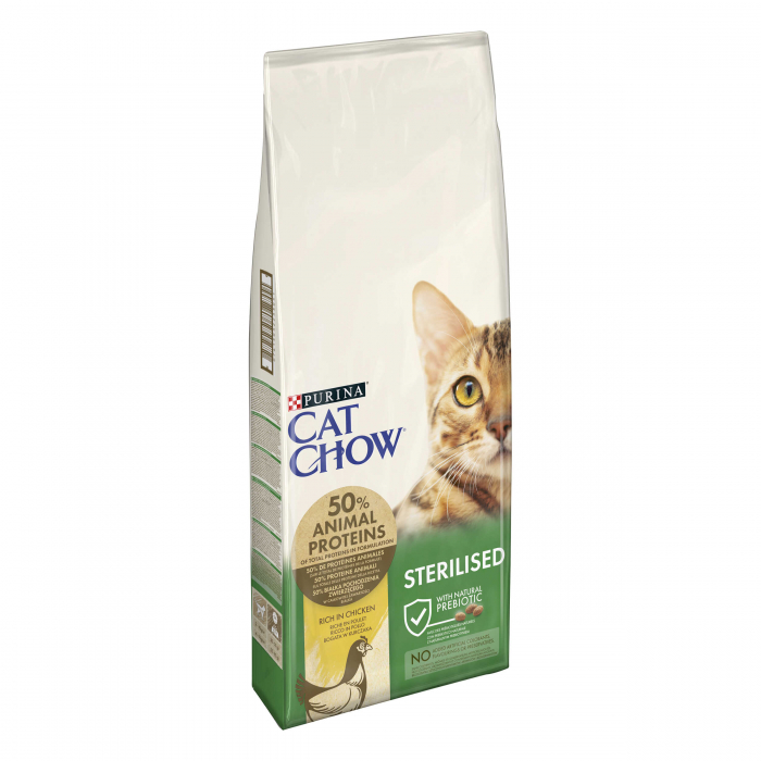 Purina Cat Chow Pisica Adult Sterilizat Cu Pui – 15 Kg