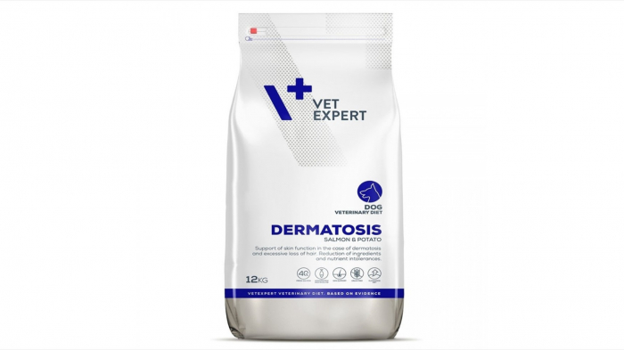 4T Veterinary Diet Dermatosis Dog Somon Cartof, 12 Kg