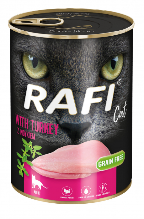 RAFI hrana umeda pentru pisici,  Pate cu curcan 1x400 g [1]