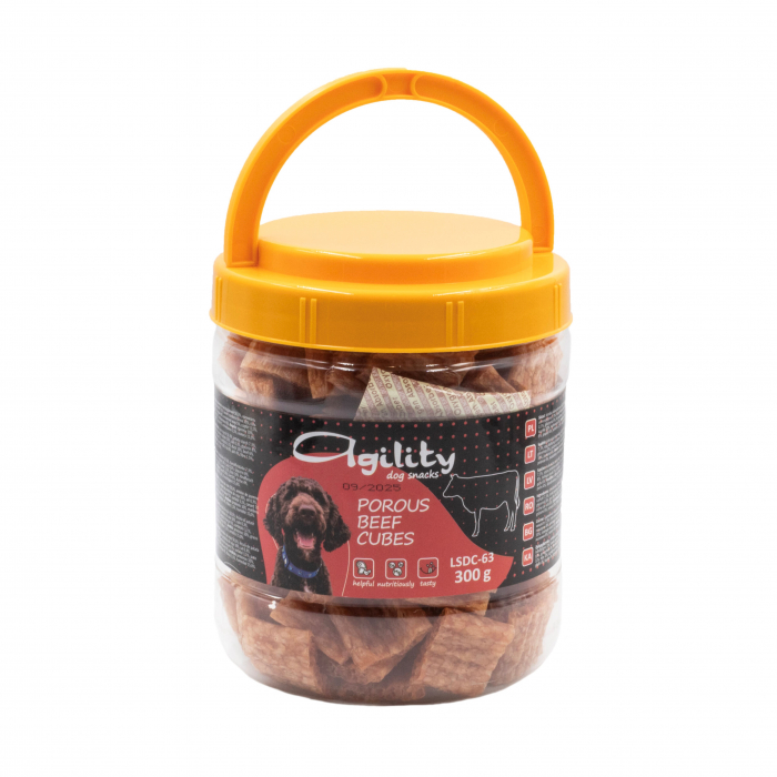 Recompense pentru caini Agility, cubulete din carne de vita LSDC-63, 300g