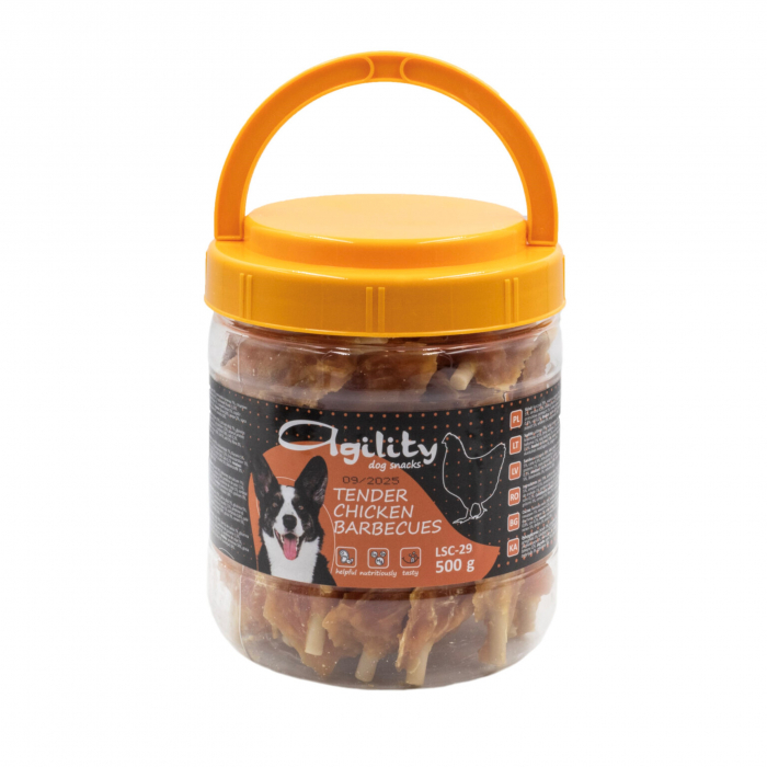 Recompense delicioase pentru caini Agility, semi-baton de calciu cu pui, 500g [2]