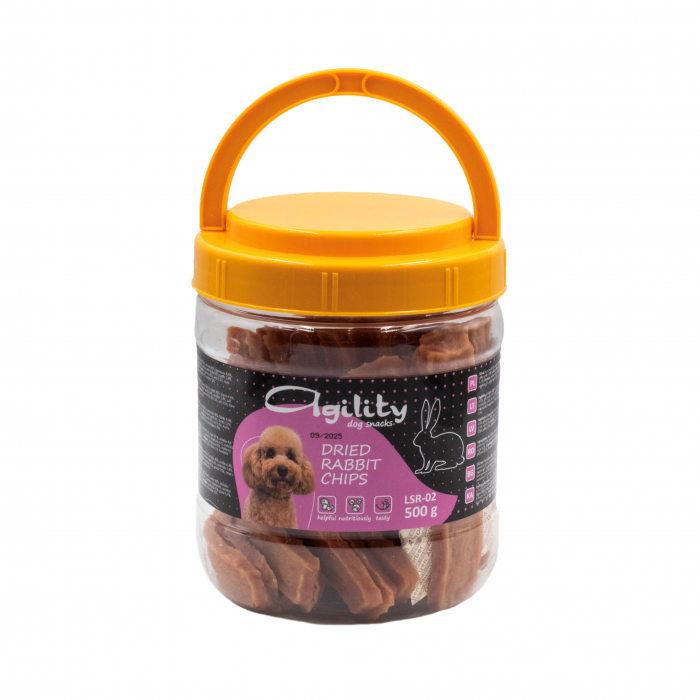 Recompense delicioase pentru caini Agility, chipsuri uscate de iepure, 500g [2]