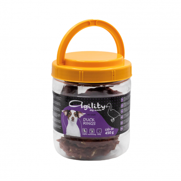 Recompense pentru caini Agility, piele de rata, 450g, marimea M [2]