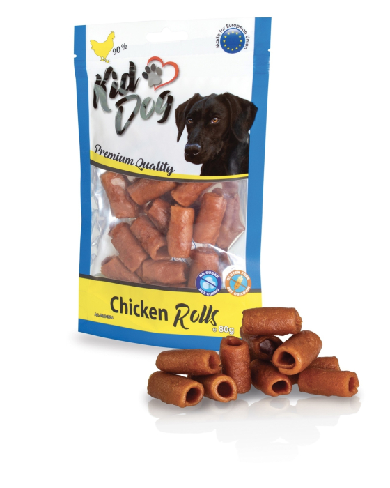 Recompense Pentru Caini, Rulouri De Pui, 80 g - Imagine 1
