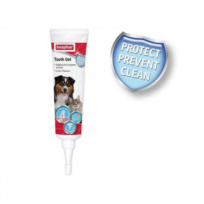 Gel dentar pentru caini si pisici tooth gel beaphar 100g [2]