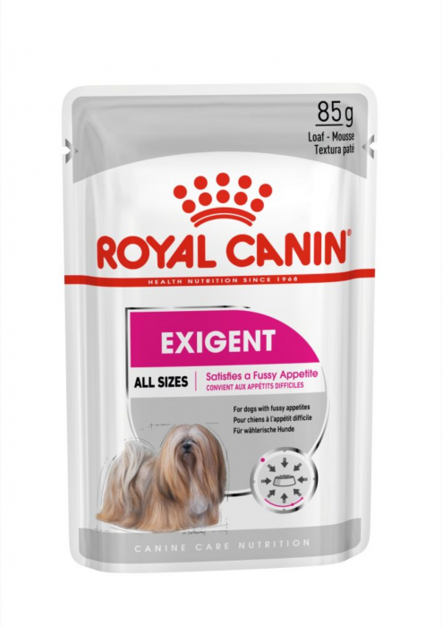 Royal Canin Exigent Adult Hrana Umeda Caine, Apetit Capricios (pate), 12 X 85 G