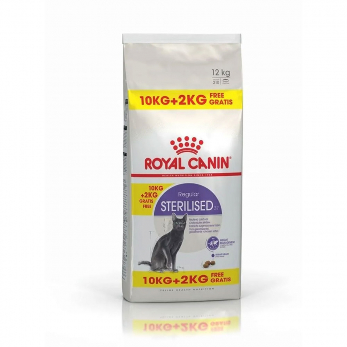 Royal Canin Feline Sterilised 37, 10 + 2 kg gratis