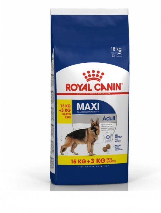 Royal Canin Maxi Adult 15 + 3 Kg Cadou