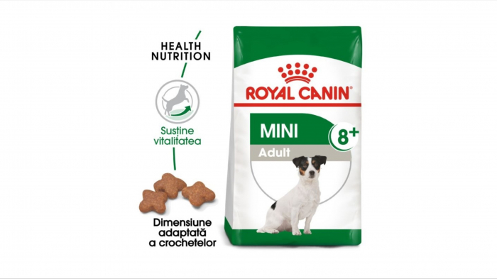 Royal Canin Mini Adult (+8), Hrana Uscata Caini – 2 Kg