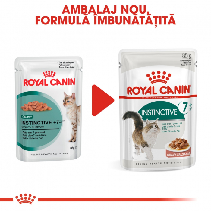 Royal Canin Instinctive 7+, plic hrană umedă pisici, (în sos), 1x85g [7]
