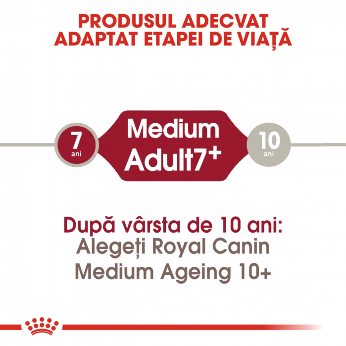 Royal Canin Medium Adult 7+, hrană uscată câini, 4kg [6]