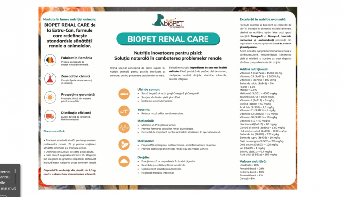 Biopet Renal Care pentru pisici – 1.2 Kg [3]