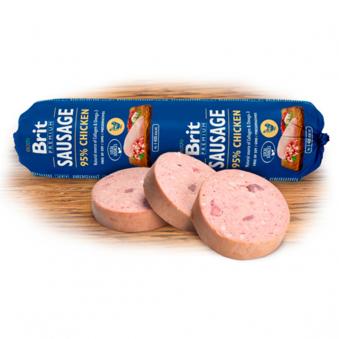 Salam pentru caini Brit cu Pui 800 g [2]