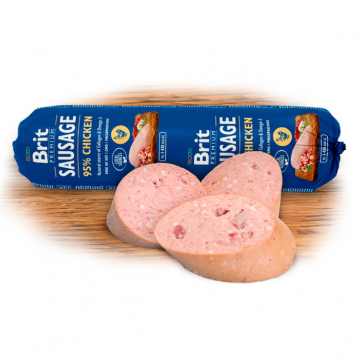 Salam pentru caini Brit cu Pui 800 g [3]