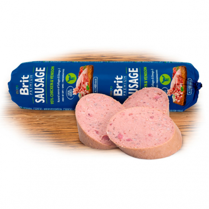 Salam pentru caini Brit cu Pui si Vanat 800 g [3]