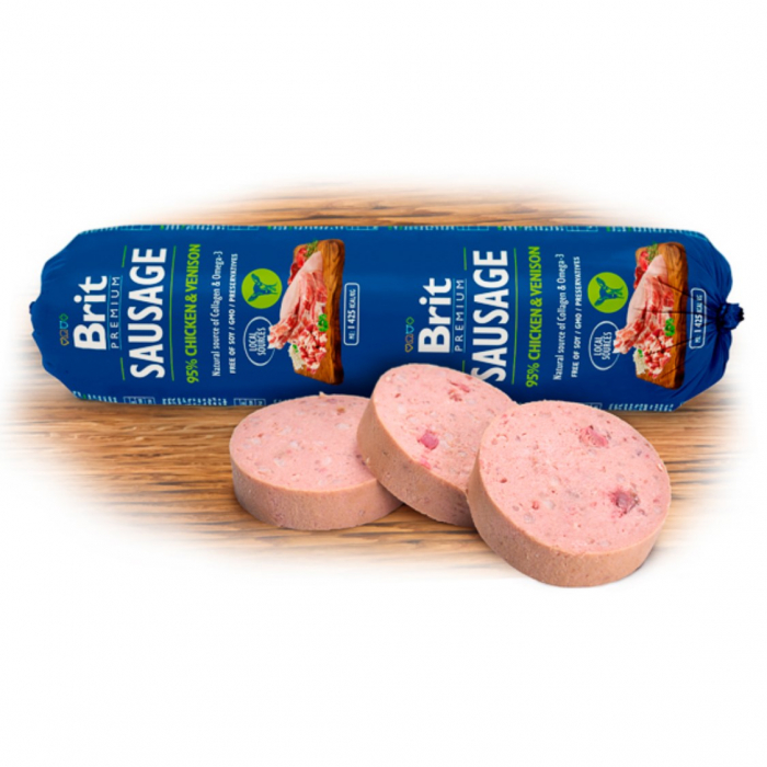 Salam pentru caini Brit cu Pui si Vanat 800 g [2]