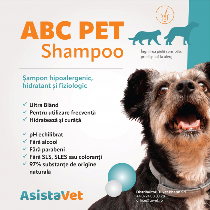 Sampon hidratant si hipoalergenic ABC pet shampoo, 250 ml [3]