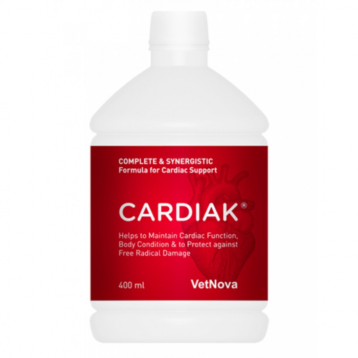 Supliment alimentar pentru sprijinul functiei cardiace la caini si pisici, CARDIAK vetNova, 400 ml