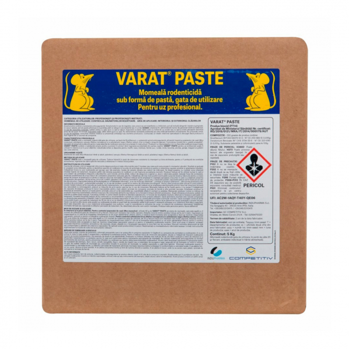 Varat pasta Albastra pentru soareci si sobolani 10kg