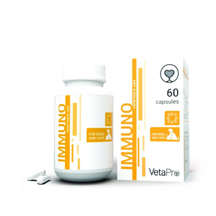 VETAPRO immuno 60caps cut suport imunitar caini si pisici