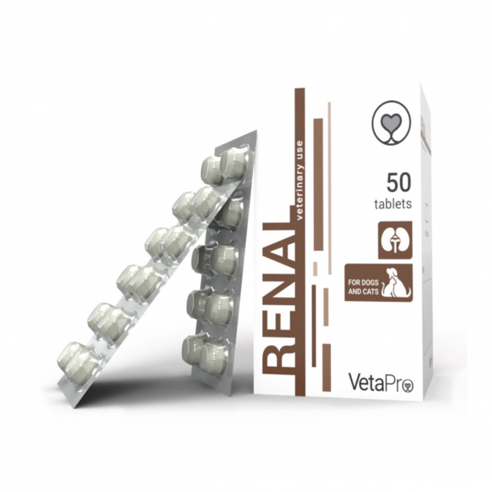 VETAPRO renal 50tab cut suport renal caini si pisici