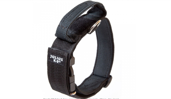 Zgarda caine Julius K9 Color & Gray, maner si inchidere siguranta - 40mm - Gri [2]