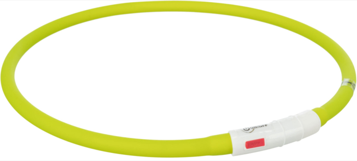 Zgarda cu Led, Incarcare USB, XS-XL, Silicon, 70 cm o 10 mm Verde